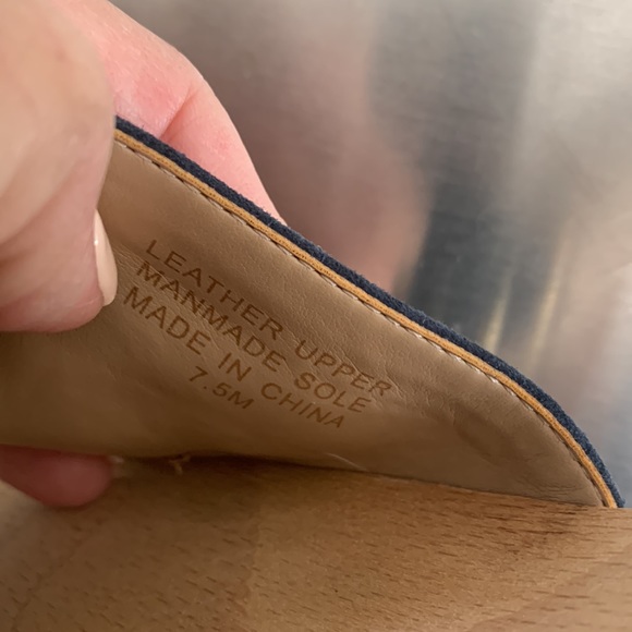 Navy Suede Clog Mule - Picture 5 of 6